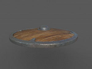 viking shield low-poly 3D 模型