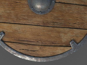 viking shield low-poly 3D 模型