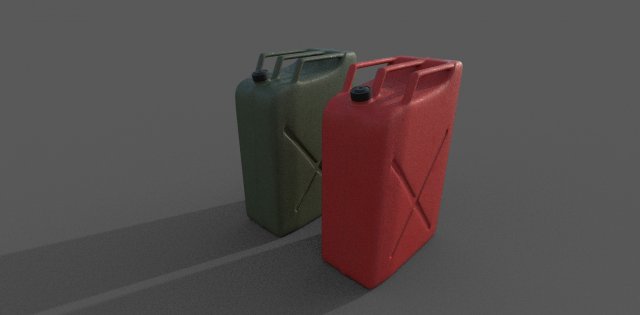 fuel canister low-poly 3D Model .c4d .max .obj .3ds .fbx .stl .blend 