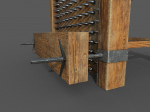 torture chair low-poly 3D Model