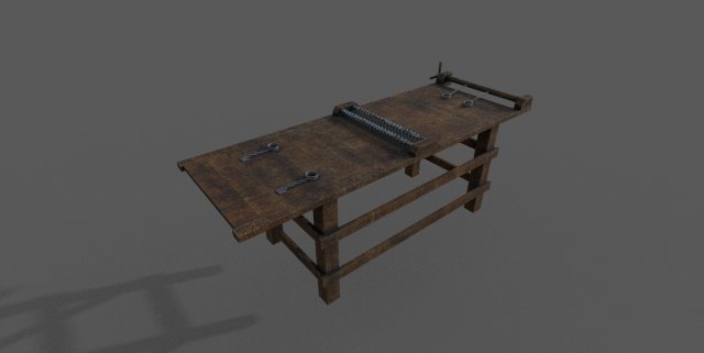 torture table 3D Model .c4d .max .obj .3ds .fbx .stl .blend 