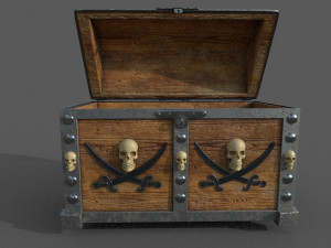 pirate treasure chest 3D Model