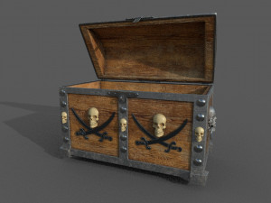 pirate treasure chest Modelo 3D