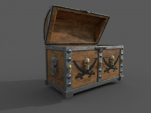 pirate treasure chest Modelo 3D