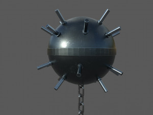naval mine low-poly Modelo 3D