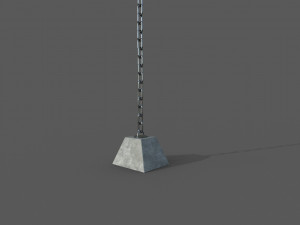 naval mine low-poly Modelo 3D