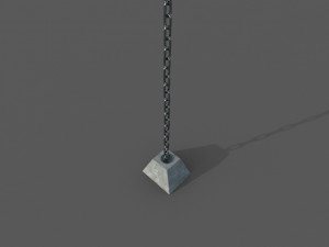 naval mine low-poly Modelo 3D