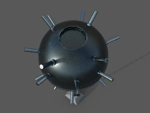 naval mine low-poly 3D Model