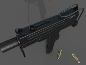 mac-10 game ready low-poly Modelo 3D