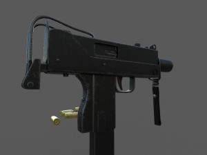 mac-10 game ready low-poly Modelo 3D
