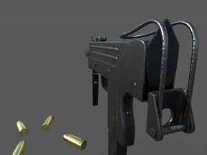 mac-10 game ready low-poly Modelo 3D