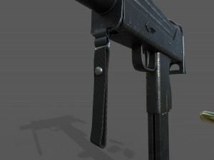 mac-10 game ready low-poly Modelo 3D