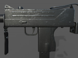 mac-10 game ready low-poly Modelo 3D