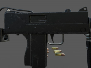mac-10 game ready low-poly Modelo 3D