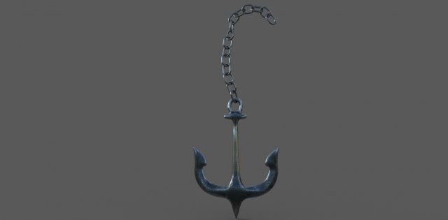 anchor low-poly 3D Model .c4d .max .obj .3ds .fbx .stl .blend 