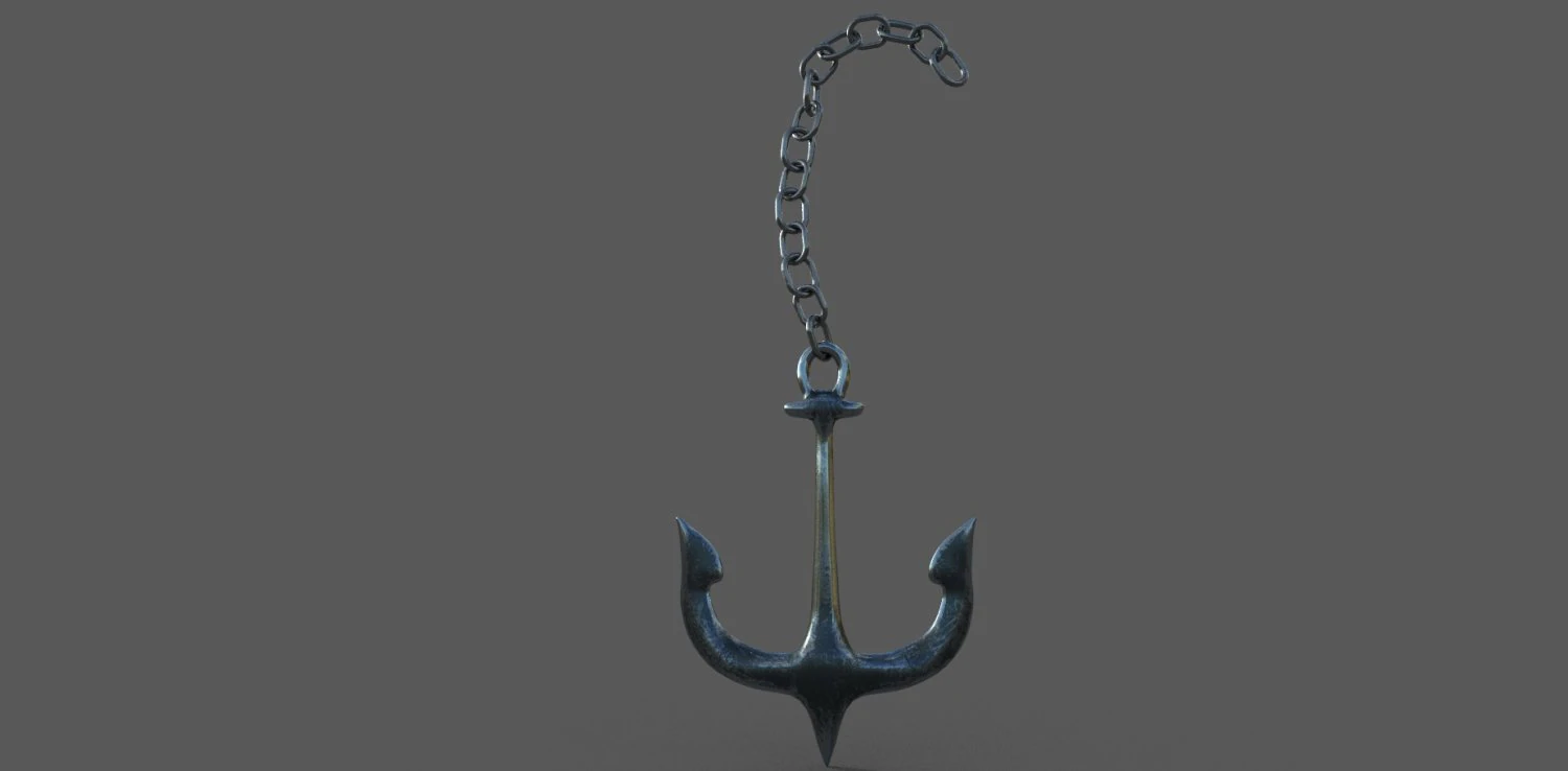 anchor low-poly 3D Model .c4d .max .obj .3ds .fbx .stl .blend 