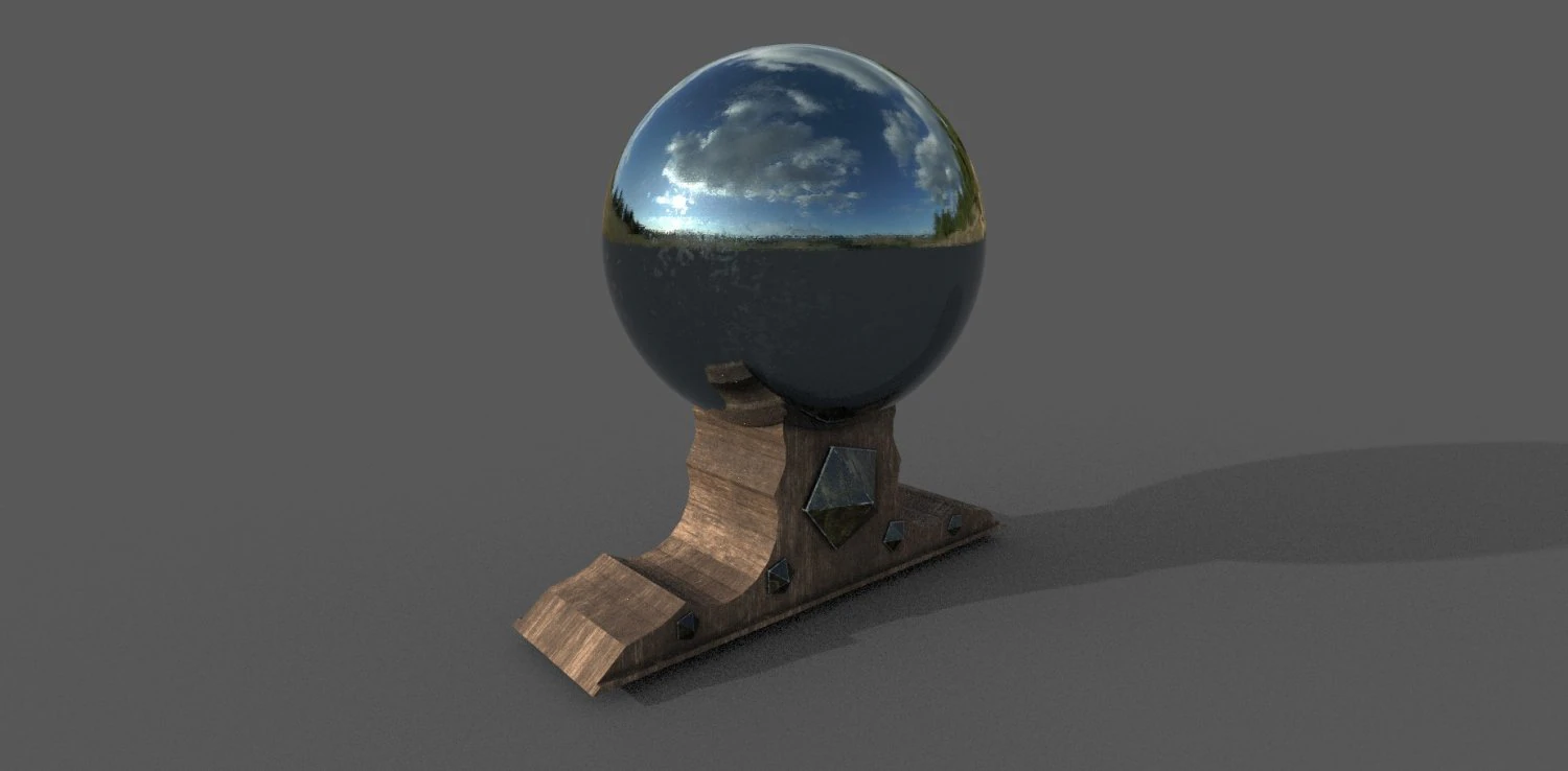 crystal ball low-poly 3D Model .c4d .max .obj .3ds .fbx .stl .blend 