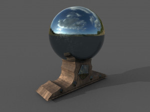 crystal ball low-poly 3D Model