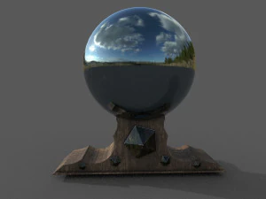 crystal ball low-poly 3D Model