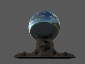 crystal ball low-poly 3D Model