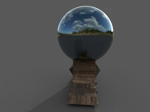 crystal ball low-poly 3D Model
