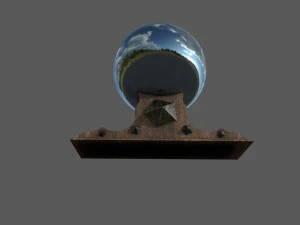 crystal ball low-poly 3D Model