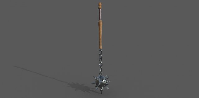 flail low-poly Model 3D .c4d .max .obj .3ds .fbx .stl .blend 