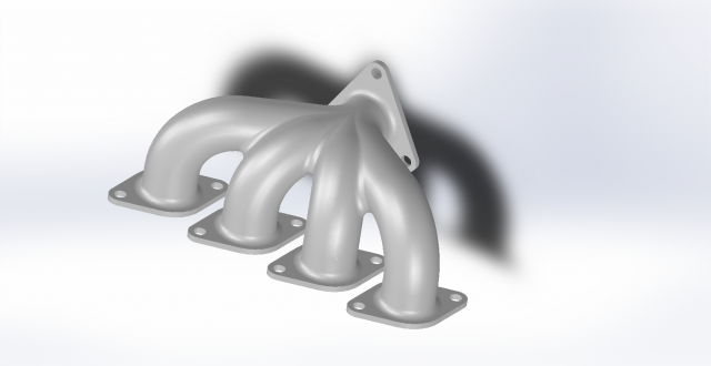 exhaust manifold 3D Model .c4d .max .obj .3ds .fbx .stl .blend