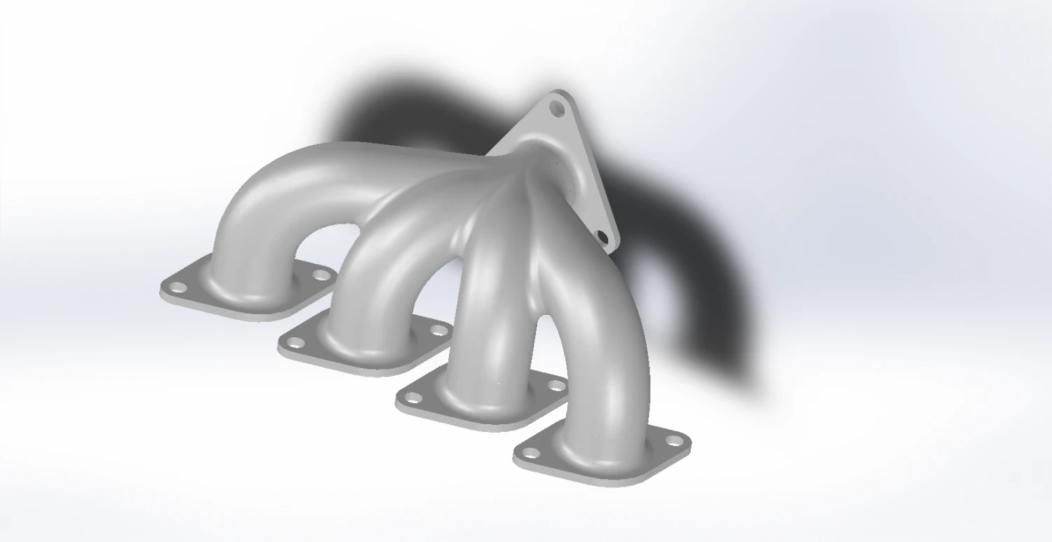 exhaust manifold 3D Model .c4d .max .obj .3ds .fbx .stl .blend 