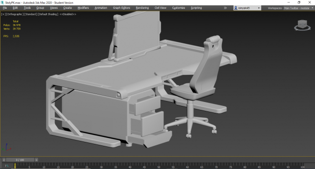 sci fi desktop 3D Model .c4d .max .obj .3ds .fbx .stl .blend 