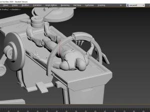 mesa m&eacute;dica de fic&ccedil;&atilde;o cient&iacute;fica Modelo 3D