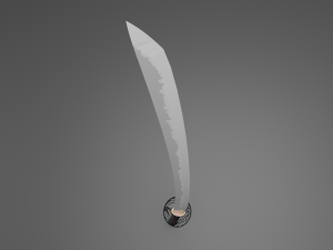 katana and wakizashi on the stand 3D Model