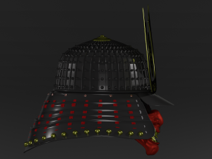 samurais helmet and mask kobuto and mengo Modelo 3D
