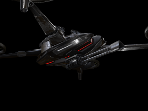gameready sci-fi assault drone 3D Модель