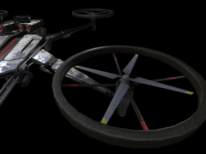 gameready sci-fi assault drone 3D Модель
