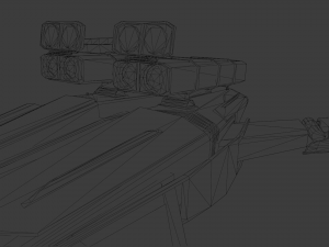 gameready sci-fi assault drone 3D Модель