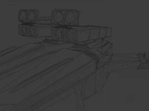 spielbereite Science-Fiction-Angriffsdrohne 3D Modell