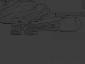 spielbereite Science-Fiction-Angriffsdrohne 3D Modell