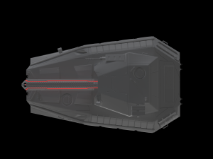 gameready sci-fi heavy tank with railgun Model 3D