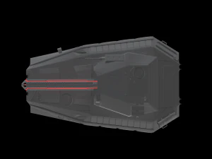 gameready sci-fi heavy tank with railgun 3D Model