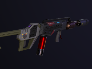 gameready pbr hand flamethrower 3Dモデル