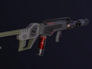 gameready pbr hand flamethrower 3D Model