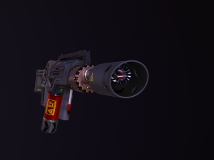 gameready pbr hand flamethrower 3Dモデル