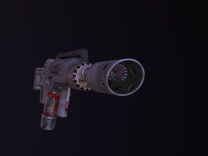 gameready pbr hand flamethrower 3Dモデル