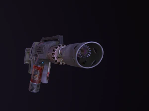 gameready pbr hand flamethrower 3D Model
