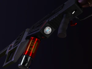 gameready pbr hand flamethrower 3D Model