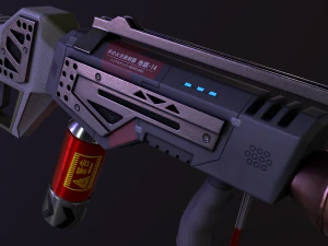 gameready pbr hand flamethrower 3D Model