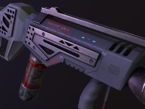 gameready pbr hand flamethrower 3D Model