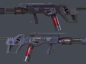 gameready pbr hand flamethrower 3Dモデル