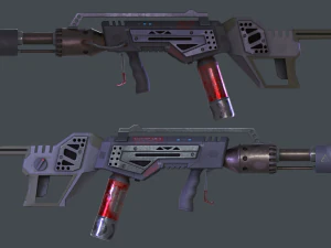 gameready pbr hand flamethrower 3D Model